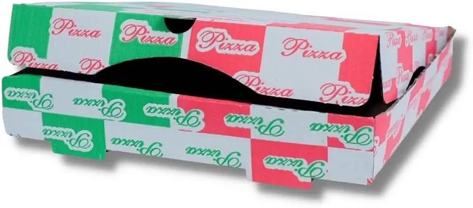 Embalagem Quadrada P/Pizza Nº25 Quadriculada 25x25x4cm C/ 10 Unidades