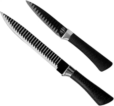 Kit Facas Sushi Peixeira de inox 8'' 32,5cm + Faca Sushi Original Shark 3,5'' 20cm Aço Inox