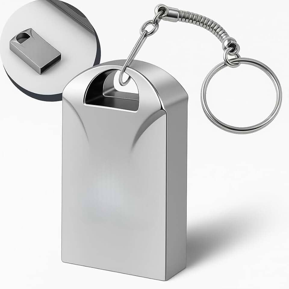 Mini Pen Drive Mini Chaveiro de Metal Rápido Ideal Para Armazenar Arquivos Fotos Musicas e Videos Metálico 16gb Resistente Ultra Rápido Cor Linha Premium (16, GB)