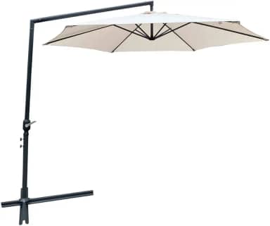 Ombrelone Suspenso Base Lateral 3 Metros Branco Importway