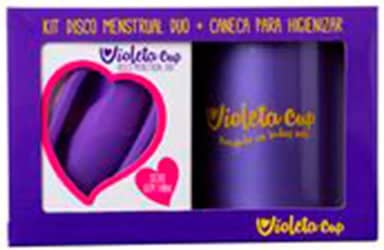 Violeta Cup Kit Caneca Higienizadora + Disco Menstrual Duo Cor Violeta Violeta Único