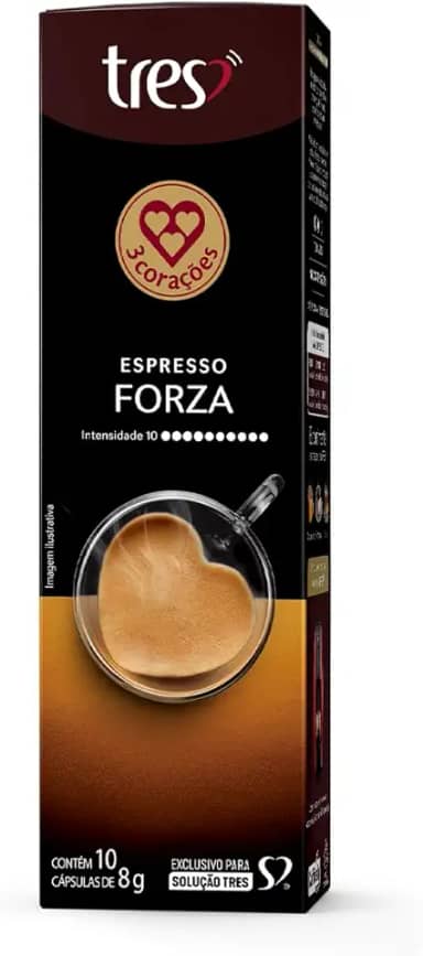 3 Corações Cápsula Café Espresso Forza TRES - 10 unidades