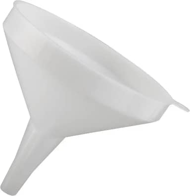 Winco Funil de plástico, 16,25 cm de diâmetro, branco, médio