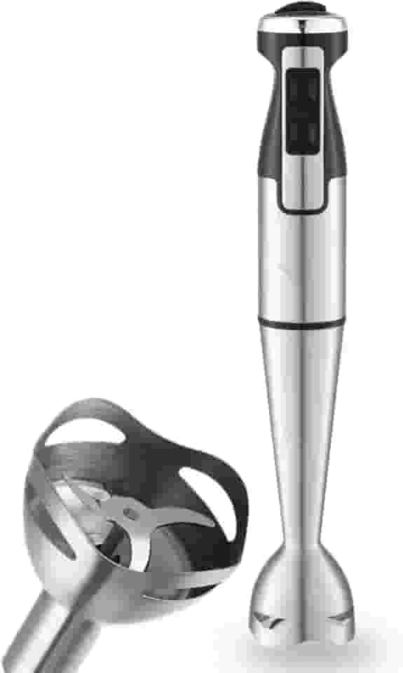 Processador Mixer de Mão 1000W Vertical Turbo Whey Bebidas Sopas (Prata 110V)