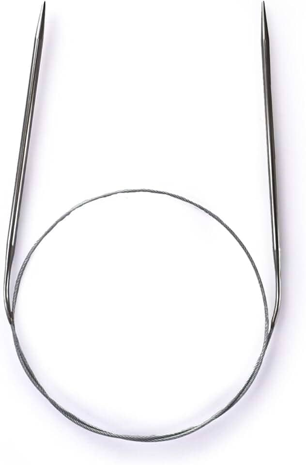 Agulha Circular de Aço 80cm – Para Tricô – Circulo - Numerações de 3.0mm a 10.0mm (9,0mm)