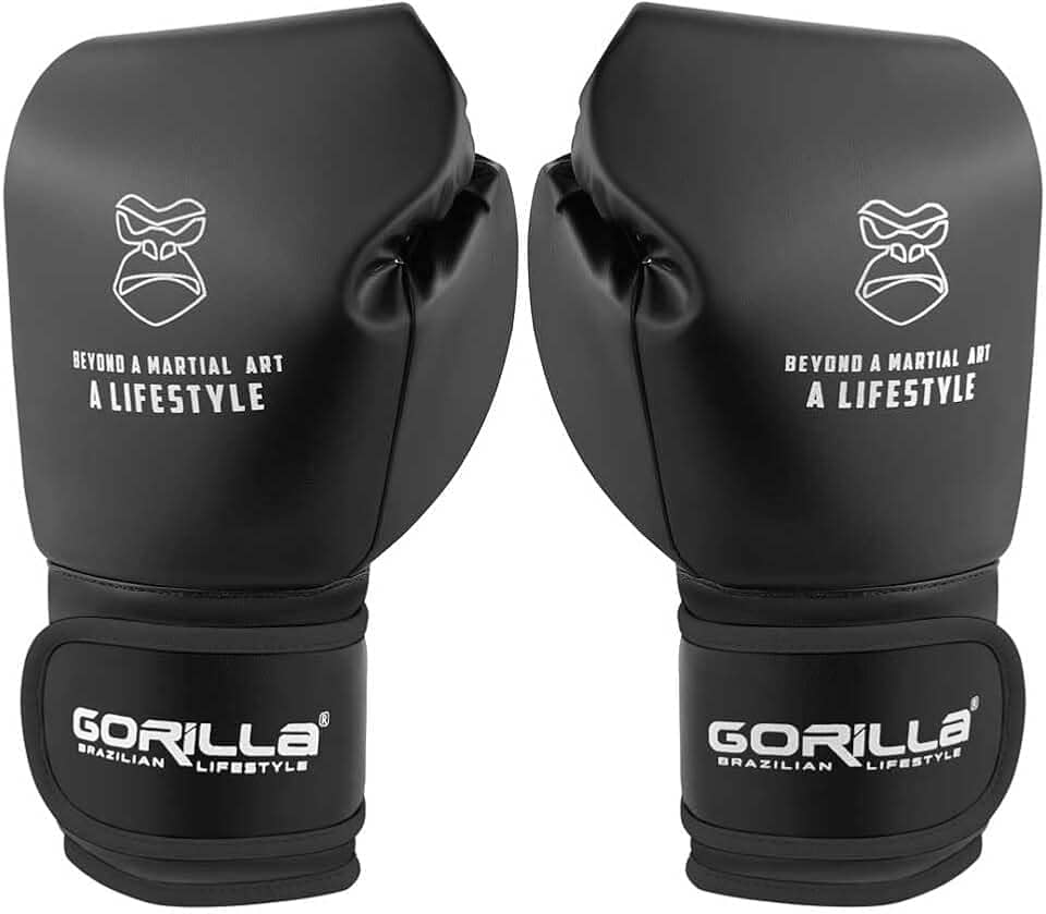 Luva De Boxe 12 Oz Lifestyle Essencial Black Classic Gorilla Profissional Muay Thai kickboxing Fight