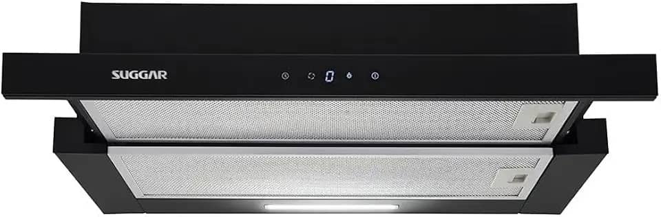 SUGGAR DEPURADOR DE AR SLIM TOUCH DE EMBUTIR 80CM PRETO 220V DE82THPT