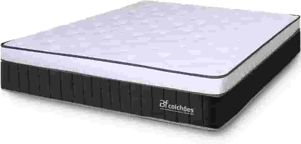 Colchão Queen Molas Ensacadas Intermediário Firme de Pillow Espuma D45 158x198X26 BF Colchões