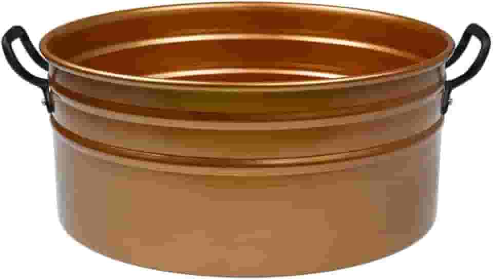 Bacia para Pés, Tina Escalda Pés, Bacia Pedicure, Balde Newborn, Ofurô Esquenta Pés Relaxamento, Varias Cores(Tina só Alumínio Rose Gold)