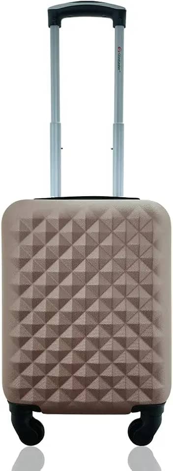 Mala Rígida Fibra com Rodinhas 360° Rose Gold