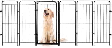 Utility Cercado Dobrável Grande Portão + 5 Módulos 236x98cm Preto