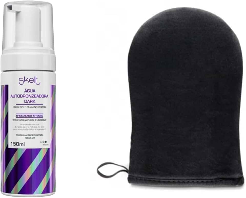 Kit Skelt Água Dark Autobronzeador + Luva Bronze Duradouro