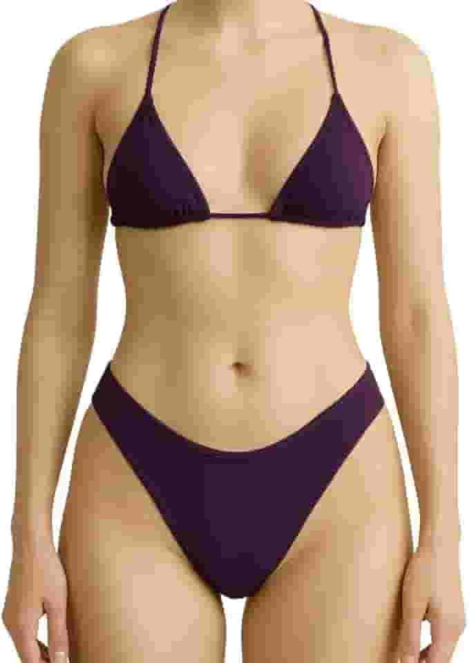 Biquíni Feminino De Amarrar Canelado Cortininha Sem Bojo Asa Delta Praia Marquinha