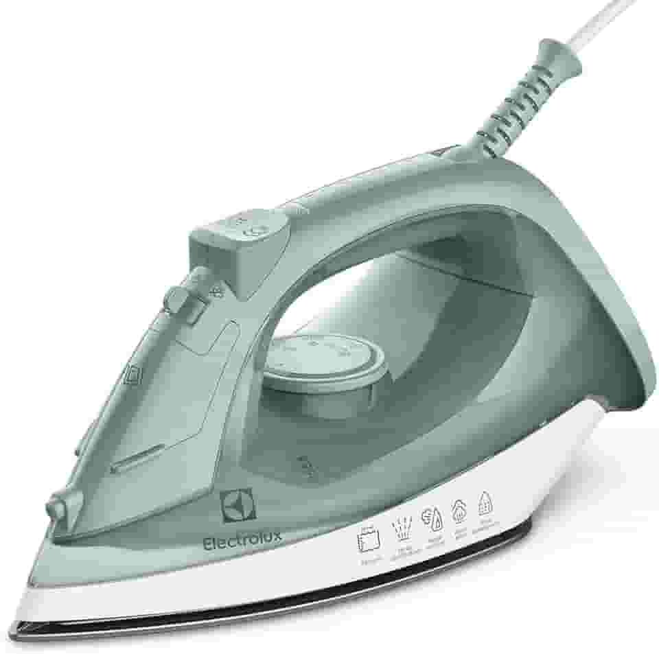 Ferro de passar seco e vapor Electrolux base antiaderente vapor vertical extra 1200W cabo 1,35m VERDE ESI11 127v
