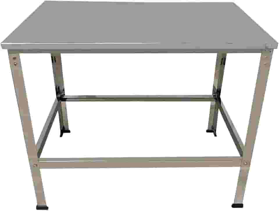 LAURINDOS, Mesa Industrial Inox 94x57x80 Suporte Multiuso Reforçada