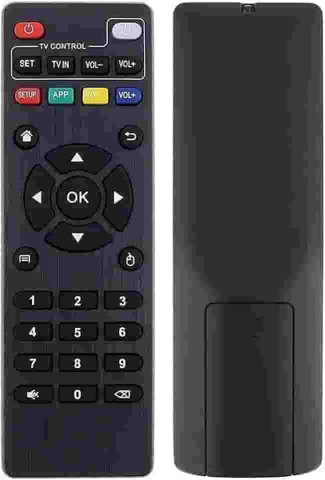 Controle Remoto Universal para TV Box 4K, Smart TV, com Teclado Num�rico e Bot�es de Navega��o, Preto