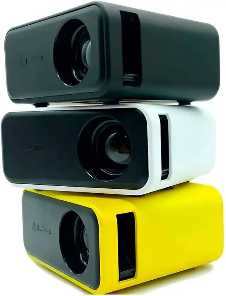 Mini Projetor Portátil LED USB Micro SD Controle Remoto Bivolt 1080P Full HD 1200 Lúmens