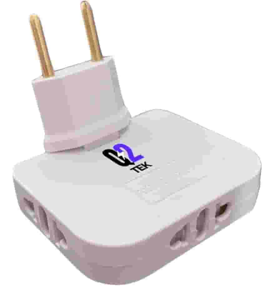 Adaptador Tomada em T Articulado Reforçado Com 3 Saídas 10A Benjamin Flexível até 250v - Vendido por Q2TEK®