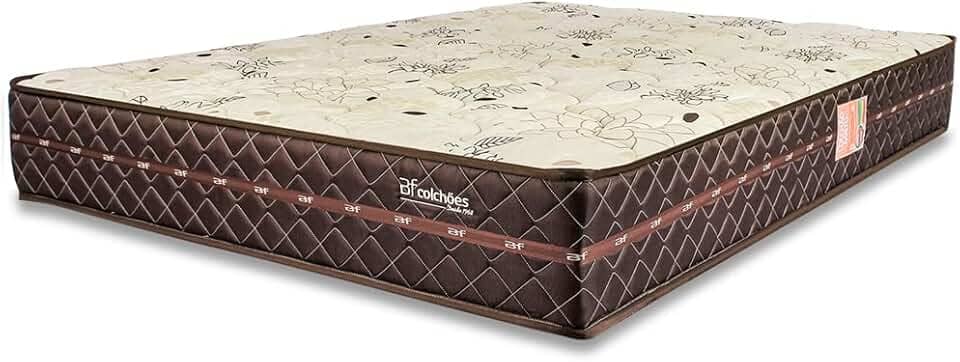 Colchão Casal Firme Espuma D33 Antialérgico Certificado Bege 138x188x24cm - BF Colchoes