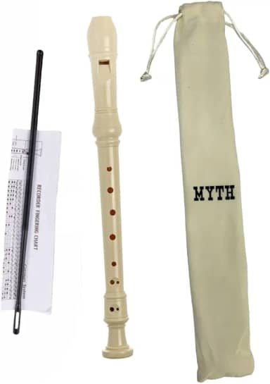 Flauta Doce Germanica ou Alemã Soprano + Bag + Vareta De Limpeza