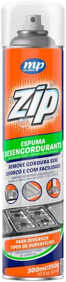Espuma Desengordurante ZIP 300ml - My Place | Limpeza Pesada de Fogões, Fornos, Microondas e Panelas