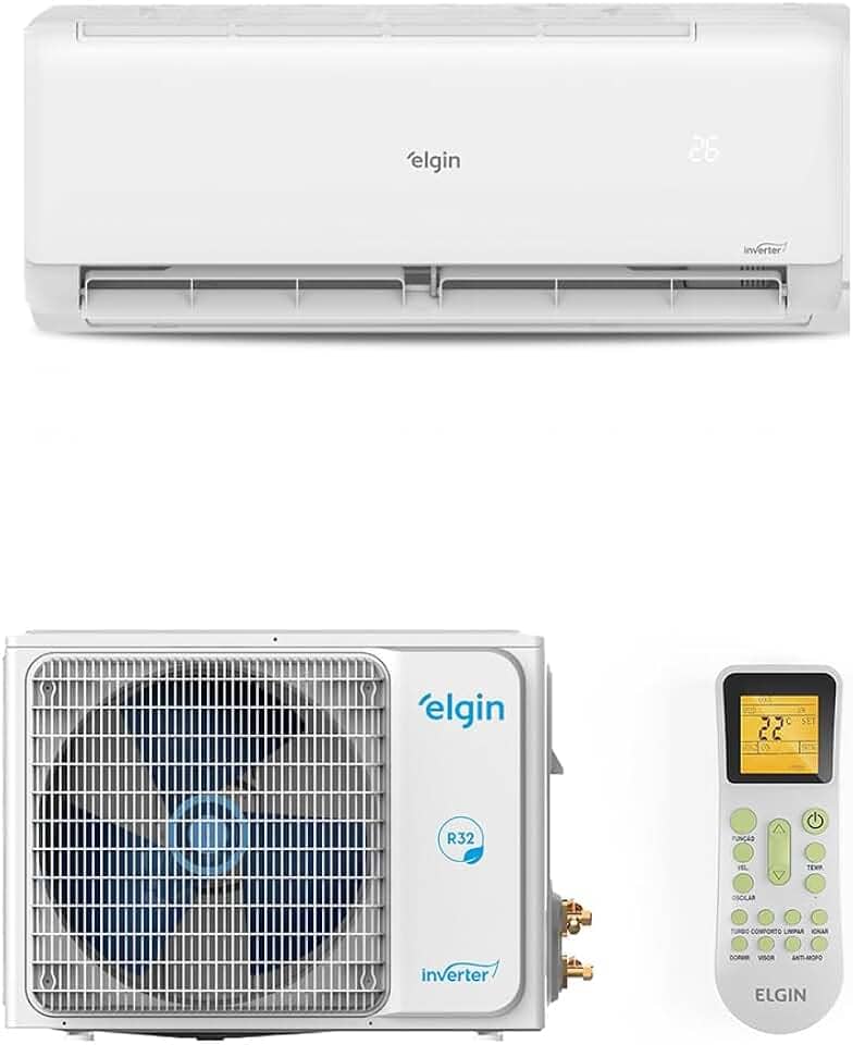 Ar Condicionado Split Hi Wall Eco II Inverter Connect Elgin 12.000 Btus Quente e Frio 220v R-32