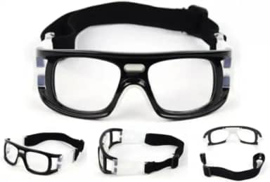 Óculos Esportivo Profissional Para Proteção Dos Olhos Contra Sujeita Poeira Viseira Anti Impacto Com Elástico Volei Basquete Tênis Handebol Futebol