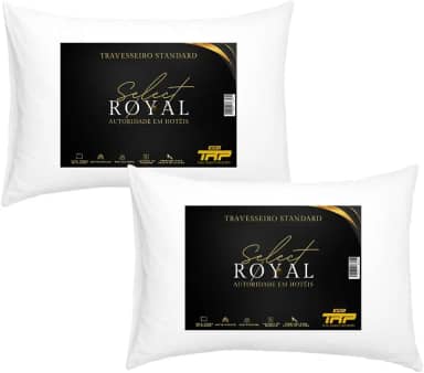 Kit 2 Travesseiros TRP Imports Select Royal Toque de Plumas Antialérgico Linha Hotel