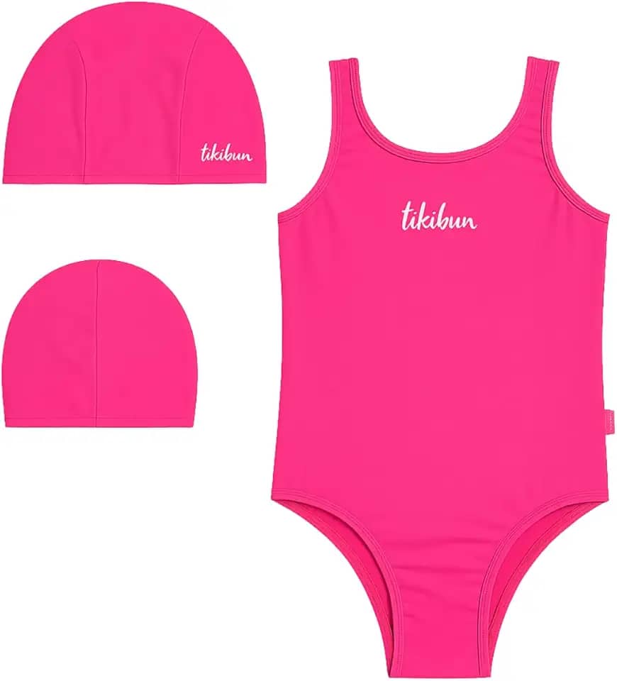 Maiô para Natação com touca Forrado Tecido Resistente a Agua Quente