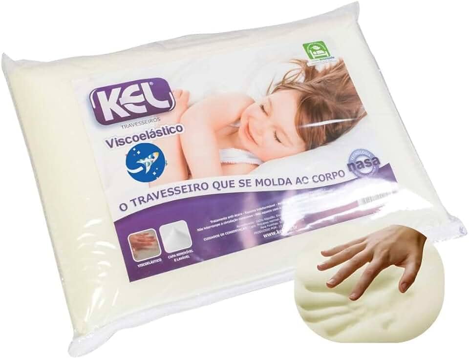 Travesseiro Nasa Kids Viscoelástico Infantil – Acima de 3 Anos – Conforto Anatômico e Suporte Ortopédico