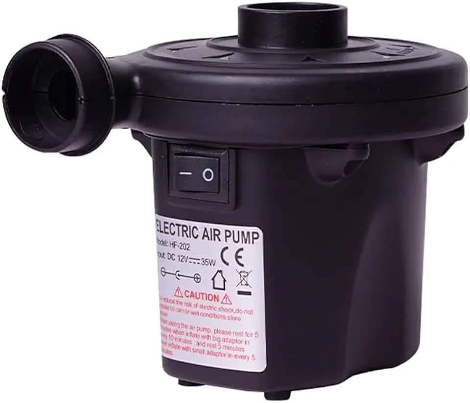 Bomba Inflador Elétrico Bask para inflar e desinflar colchões, boias, piscinas, balões de festas e brinquedos infláveis. Bivolt (110V/220V) rápida e eficiente ideal para viagens e acampamentos