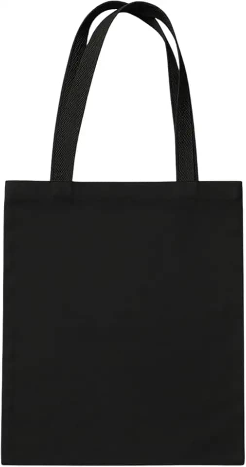 Ecobag Preta Lisa Bolsa de Praia Feminina Sacola 100% Algodão Cru 30x40 REC store Ecológica Grande Tote Bag