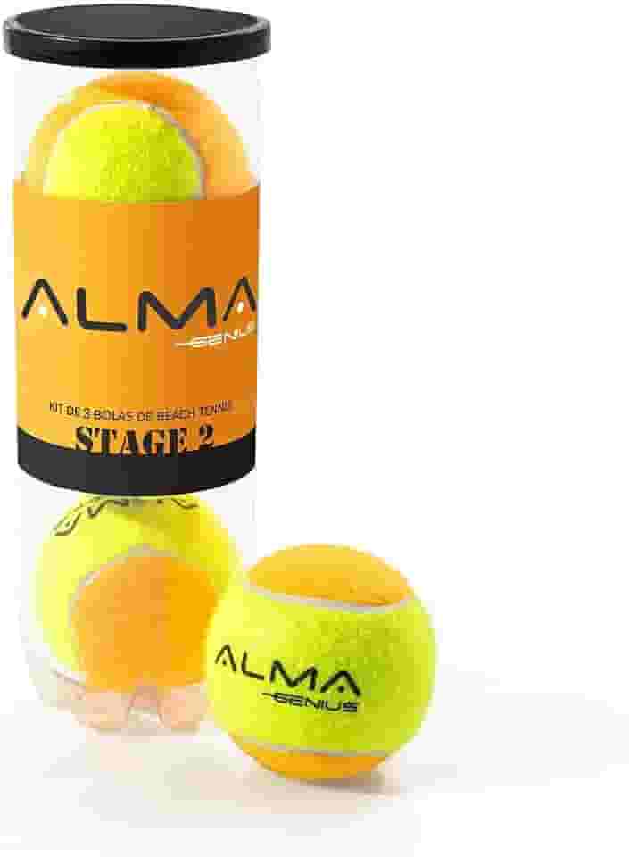 Kit Com 3 Bolas Beach Tennis Stage 2 Pro Alma Genius