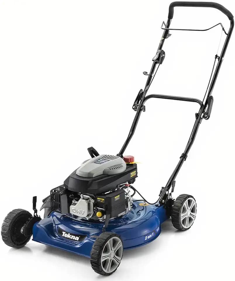 Cortador de Grama Gasolina Tekna T500G60LN | Motor OHV 4T 6HP 173cc | Corte 51cm | 5 Alturas | 2 em 1 (Saída Lateral + Reciclador) | Rodas 7” | Freio de Emergência