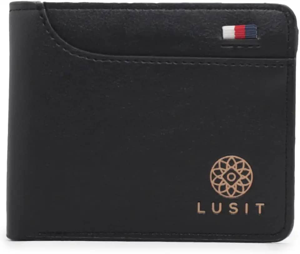 Carteira masculina Lusit Couro Minimalista modelo fino