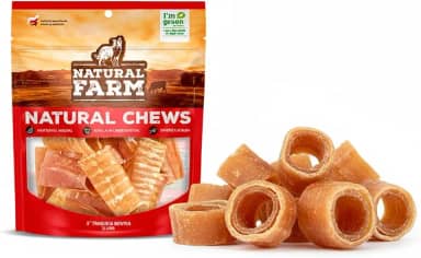 SmartyKat Osso 3 Traqueia para Cães Natural Farm, 12 Unidades, Sem Sabor