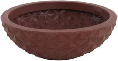 Vaso Cuia Bacia P/plantas Diamante 3d Luxo Jardim Varanda (Marrom)