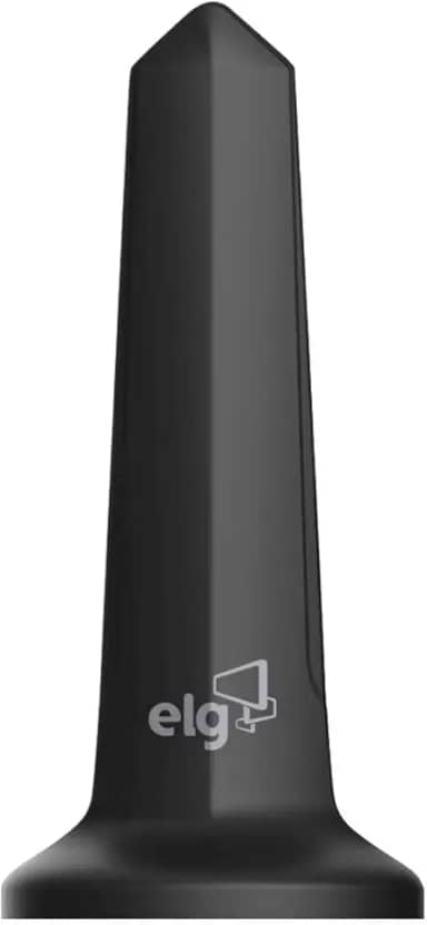 ELG, HDTV3000, Antena Digital Interna Shark, Compatível com Sinal Analógico e Digital 4K HDR, Cabo de 3m, Ganho de 5dB, Alcance 30Km, Preto