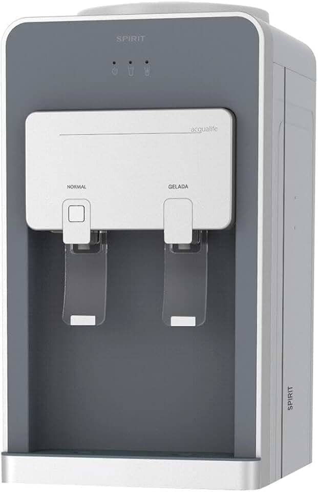 Bebedouro de Mesa para Garrafão Spirit Eletrônico Cinza e Prata Sbg1 110v