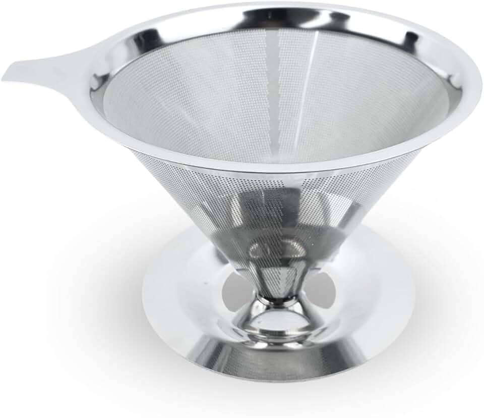 Filtro Coador De Café Inox - Peneira Aço Reutilizável- Nybc