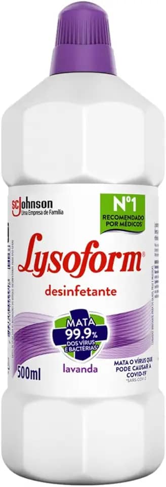 Lysoform Lavanda, Desinfetante Líquido, Limpeza Pesada e Eficiente, 500ml
