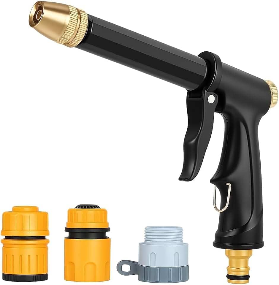 Esguicho para Mangueira com Pressão e Regulagem de Jato – Kit Completo comEsguicho, Engates Rápidos Ideal para Carros, Quintais e Jardins.