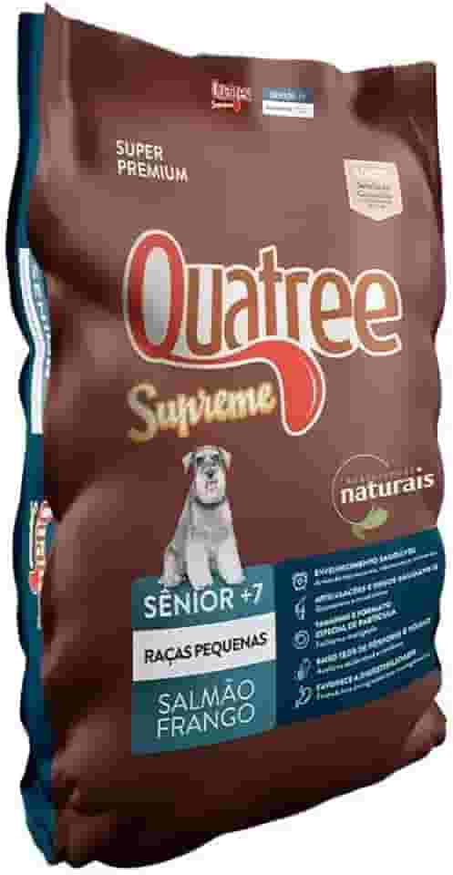 Ração Quatree Supreme para Cães Sênior de Raças Pequenas Sabor Salmão e Frango 3kg