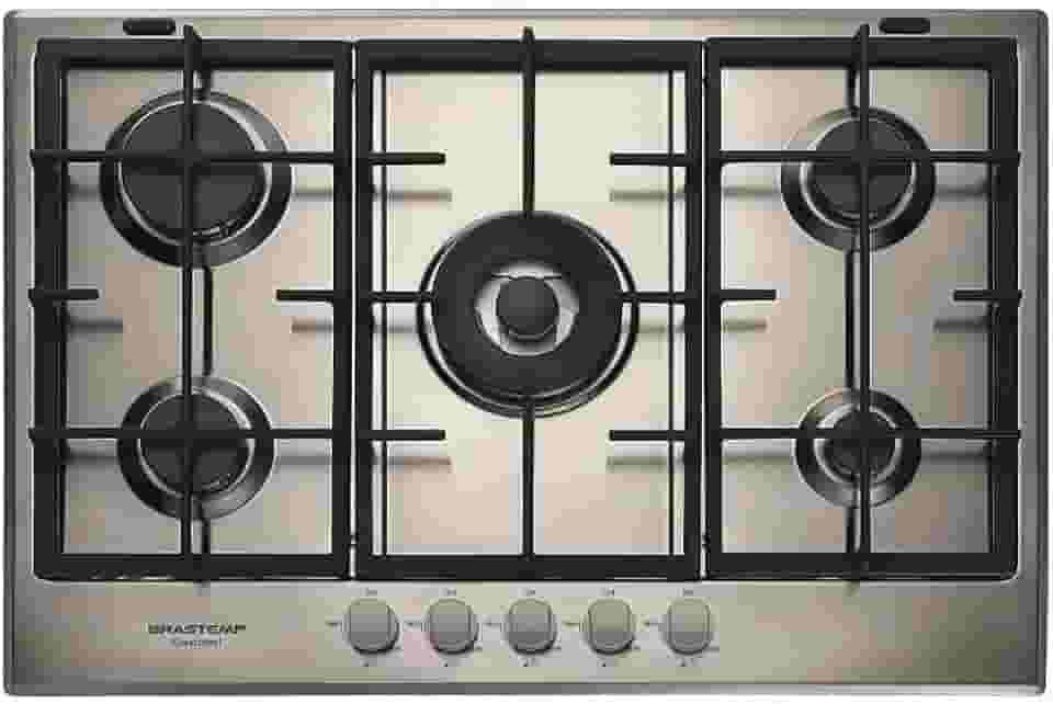 Cooktop 5 Bocas Brastemp Gourmand Bdk75d Inox 220v