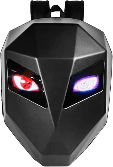 Mochila Led Motoqueiro Urbana Preta Design Lisa 20 Litros