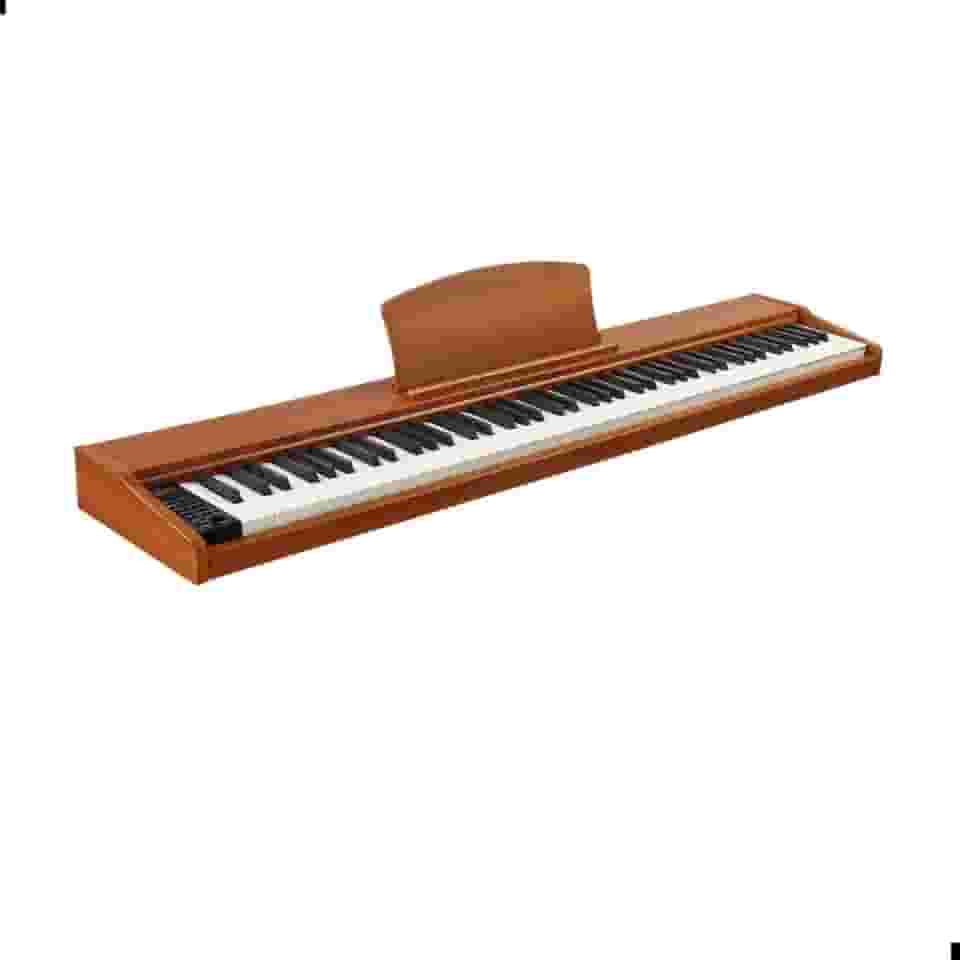 Piano Digital Usb S/Suporte C/Pedal Elétrico Marrom Waver