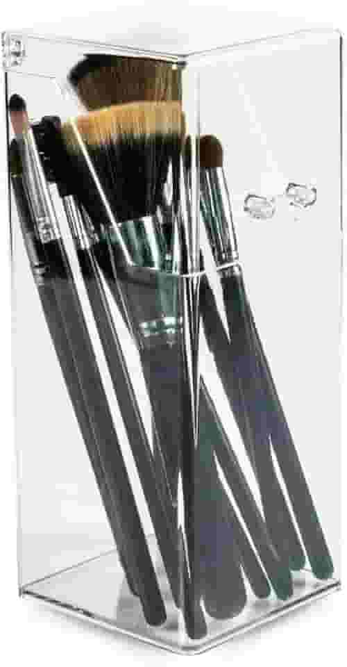 Porta Pincel em Acrílico com Tampa sem Pérolas