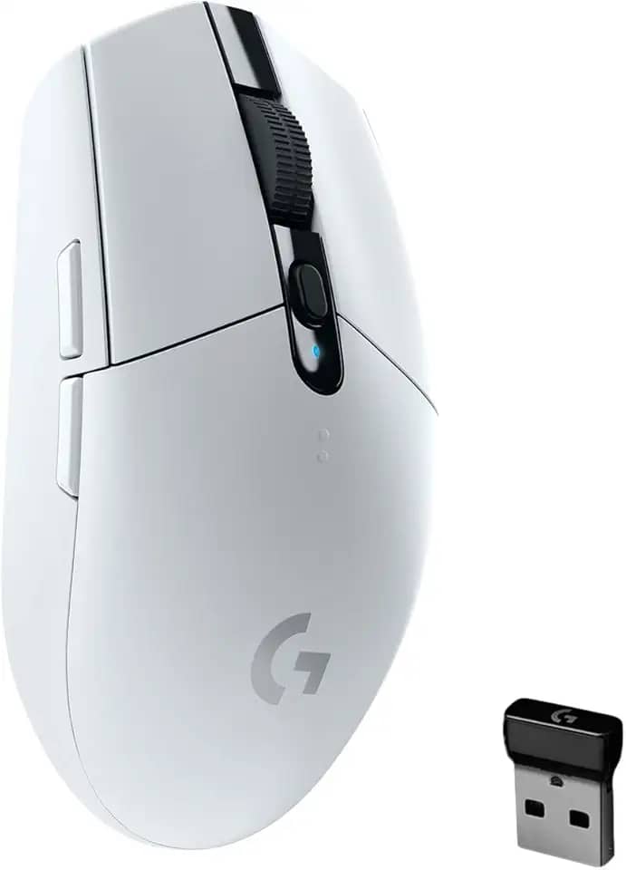 Mouse Gamer Sem Fio Logitech G305 LIGHTSPEED com 6 Botões Programáveis e Até 12.000 DPI - Branco