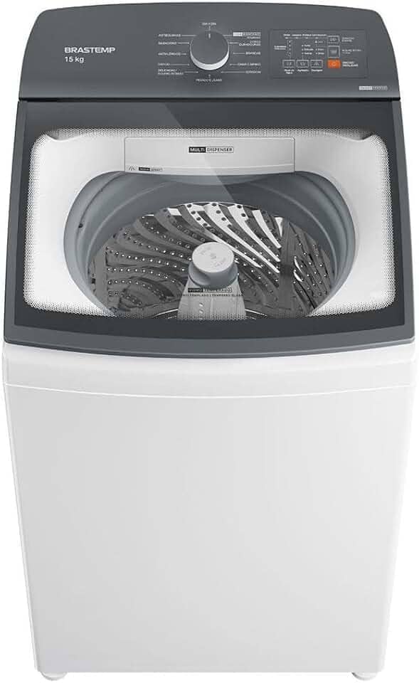 Máquina de Lavar Brastemp 15Kg Branca com Ciclo Tira Manchas Advanced e Smart Sensor - BWF15AB 110V
