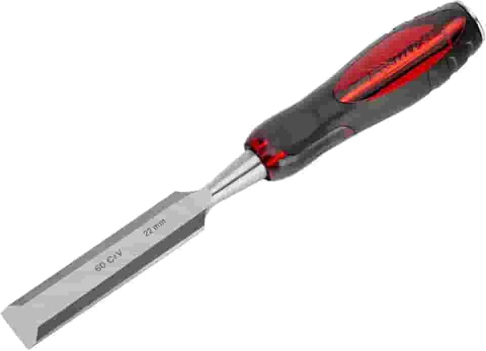 MTX Formão Olho de Tigre Chanfro 7/8' (22 mm) – Aço Inox 65 HRC com Cabo de Dois Componentes